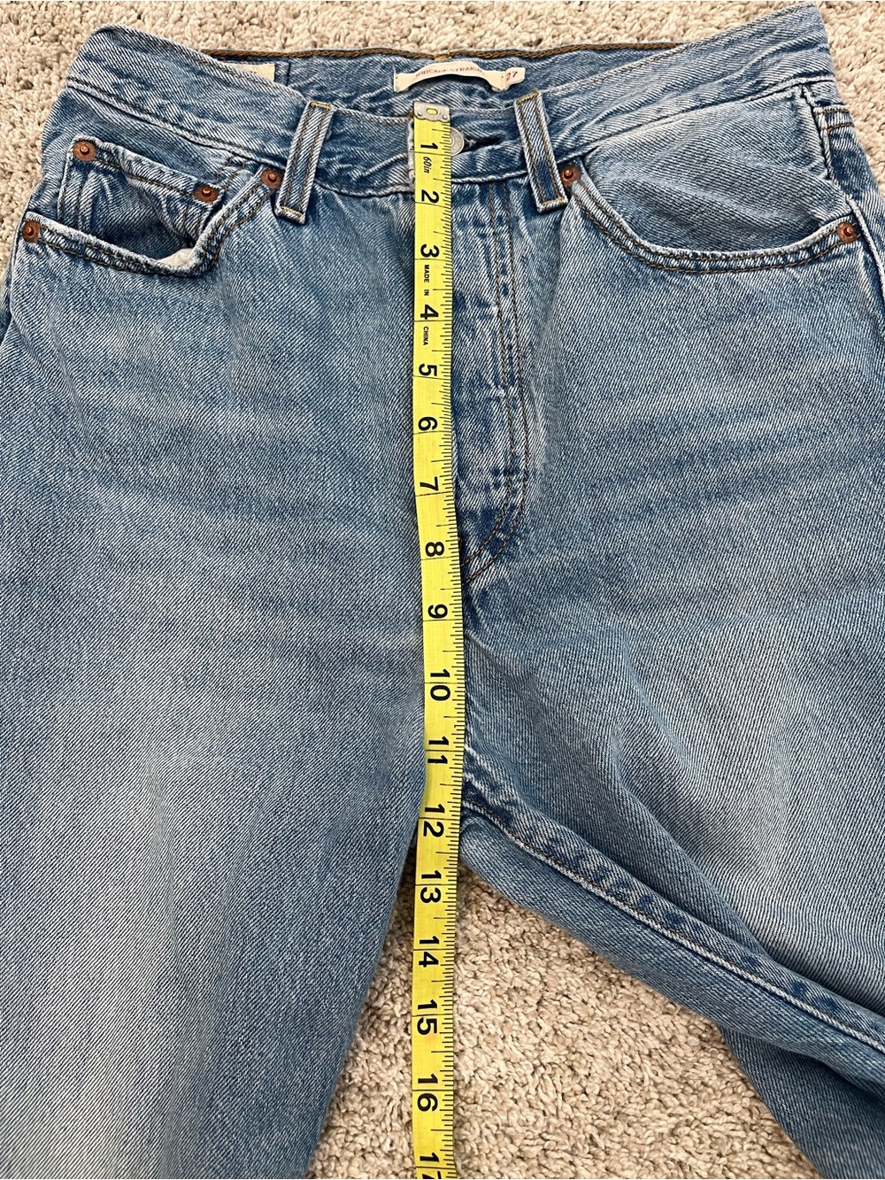 Levi's Premium Womens Ribcage Straight Jeans Size 27 High Rise Stretch 27 Inseam - Picture 7 of 11